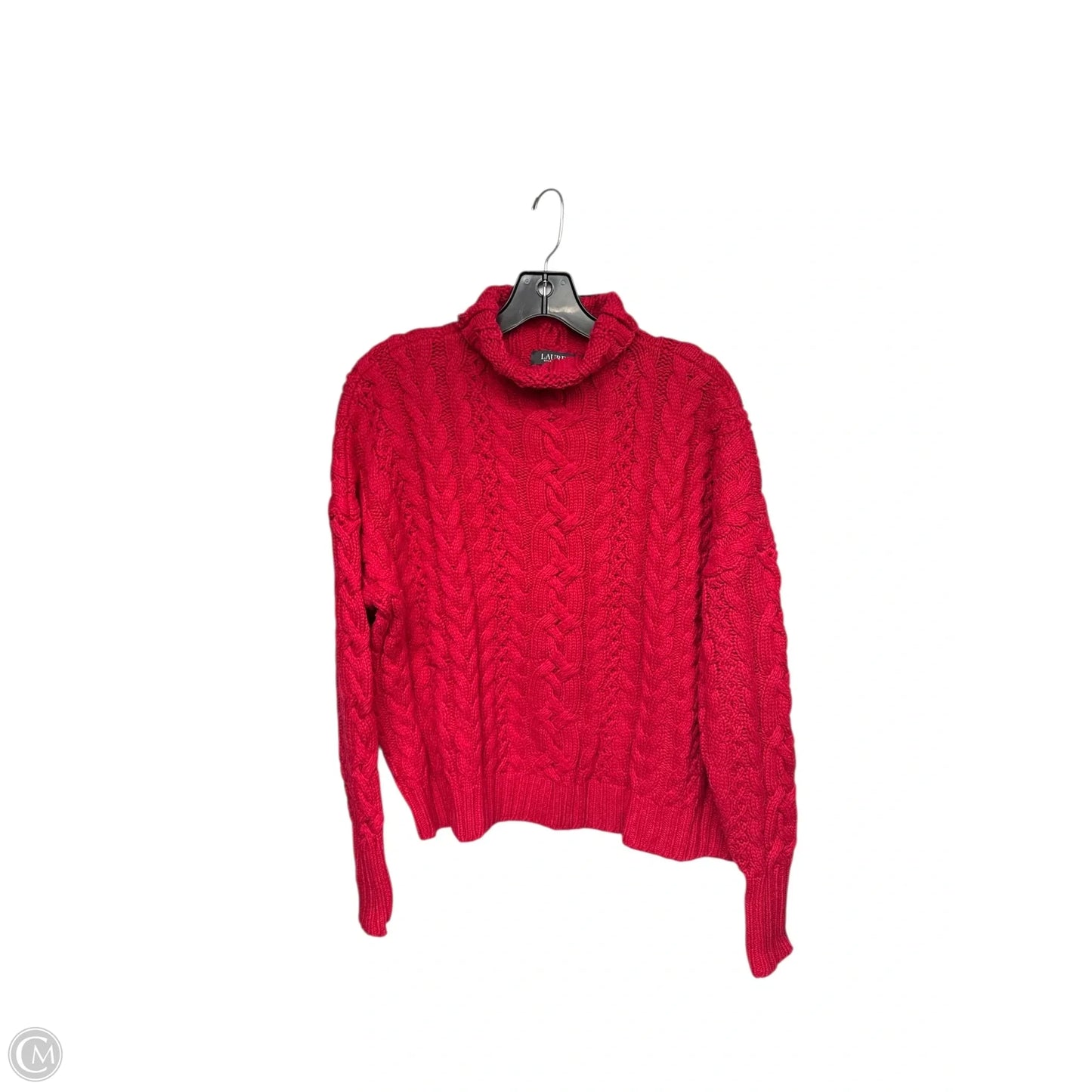 Sweater By Lauren By Ralph Lauren In Red, Size: M