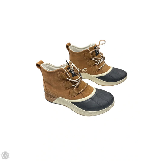 Boots Ankle Flats By Sorel In Black & Brown, Size: 7