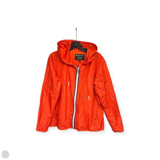 Jacket Windbreaker By Athleta In Orange, Size: L