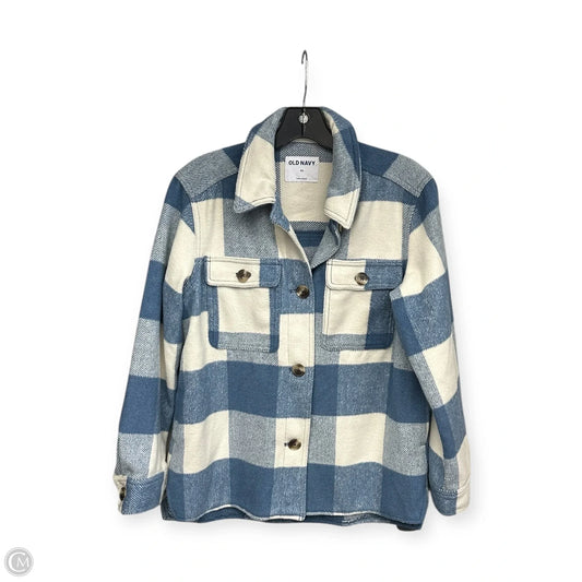 Jacket Shirt By Old Navy In Plaid Pattern, Size: Xs