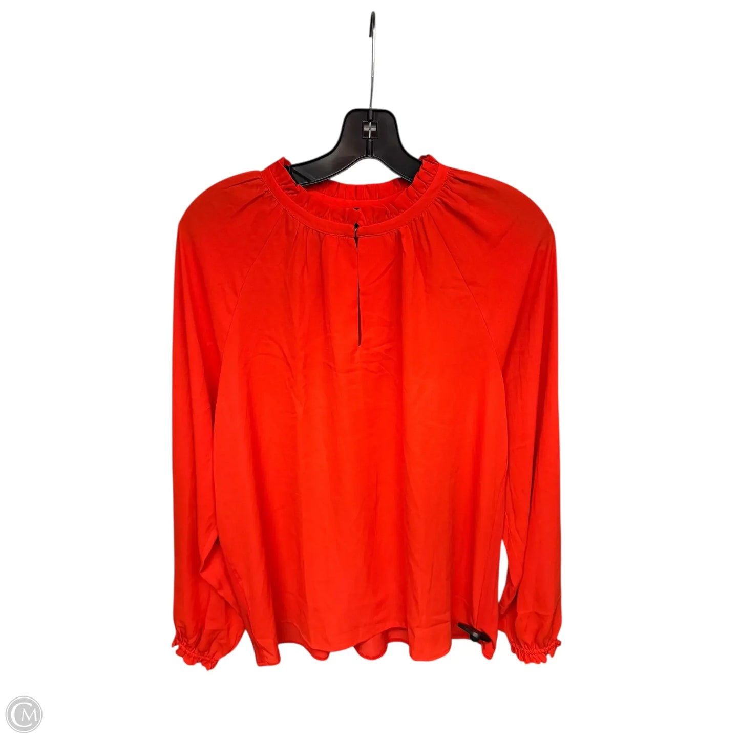 Blouse Long Sleeve By Ann Taylor In Red, Size: M