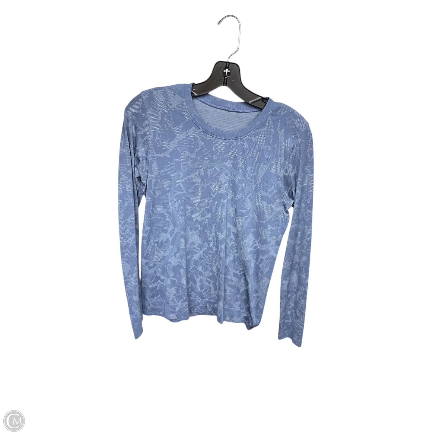 Athletic Top Long Sleeve Collar By Lululemon In Blue, Size: S