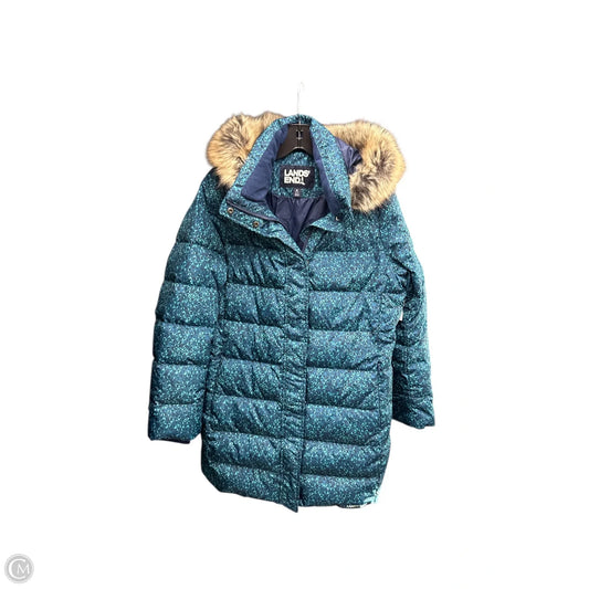 Coat Parka By Lands End In Teal, Size: M