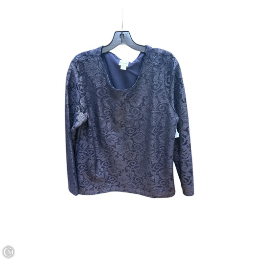 Top 3/4 Sleeve By Chicos In Blue, Size: L