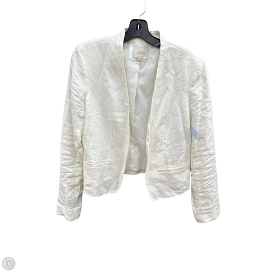 Blazer By Loft In Cream, Size: 6