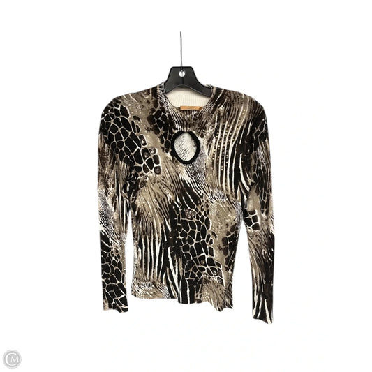 Top Long Sleeve By Belldini In Animal Print, Size: S