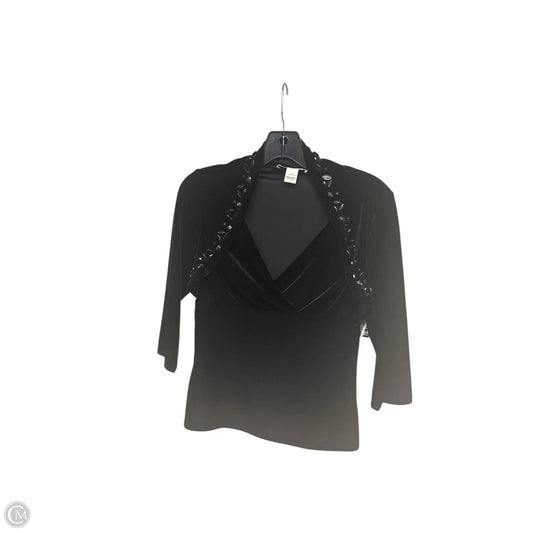 Top 3/4 Sleeve By White House Black Market In Black, Size: S