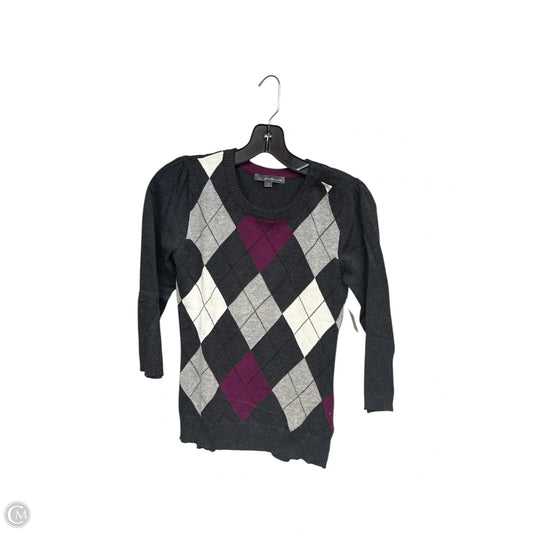 Sweater By Twenty One In Grey & Purple, Size: S
