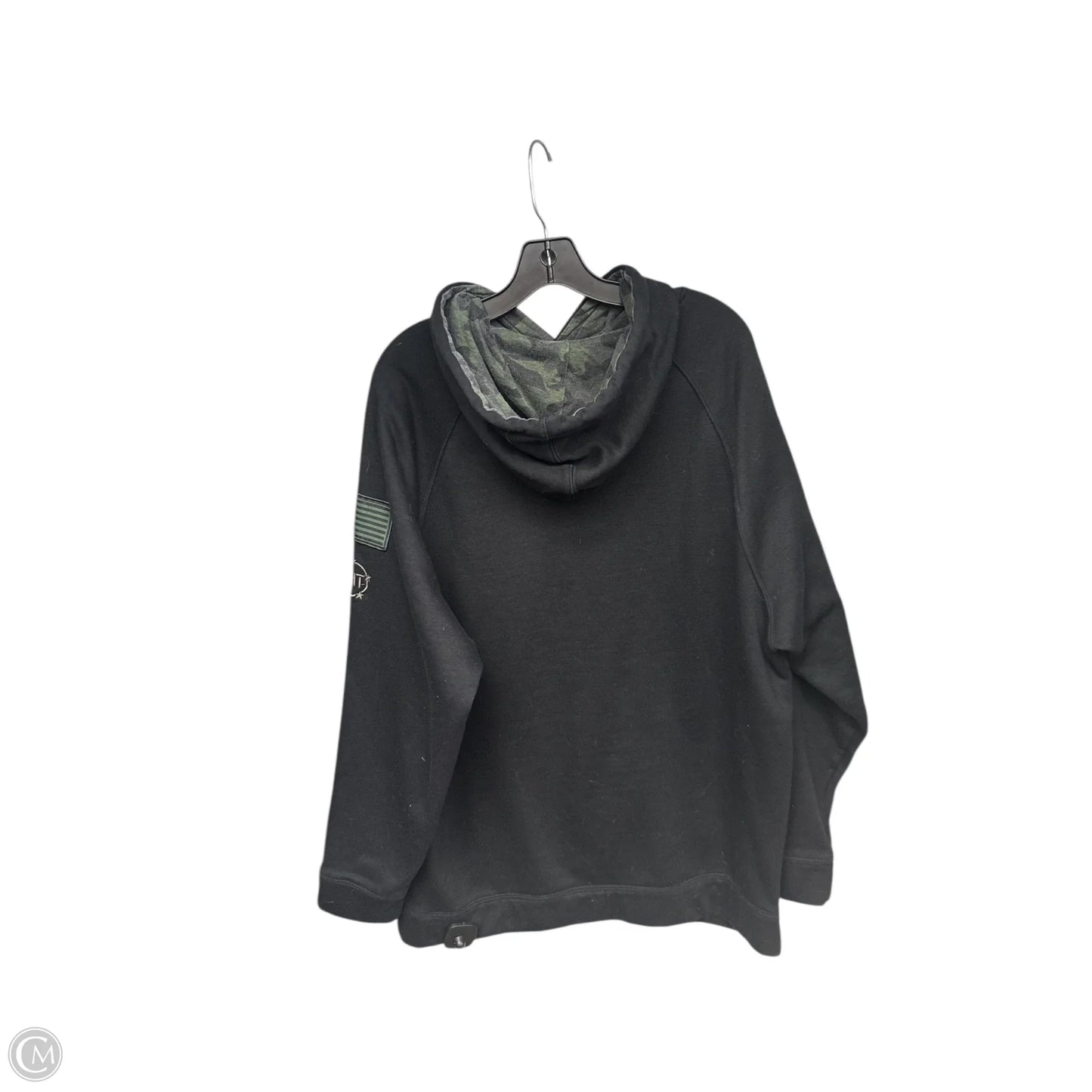 Athletic Sweatshirt Hoodie By Colosseum In Black & Green, Size: 1x