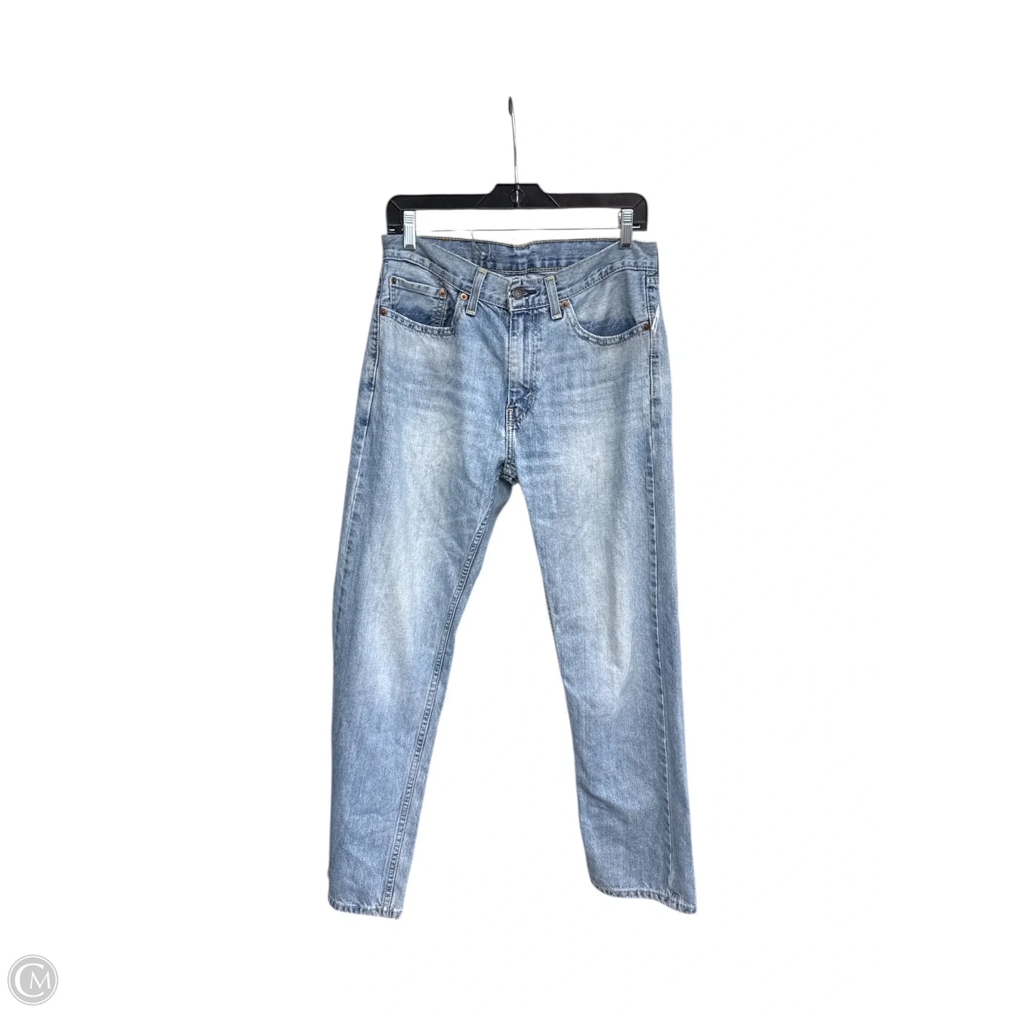 Jeans Straight By Levis In Blue Denim, Size: 14