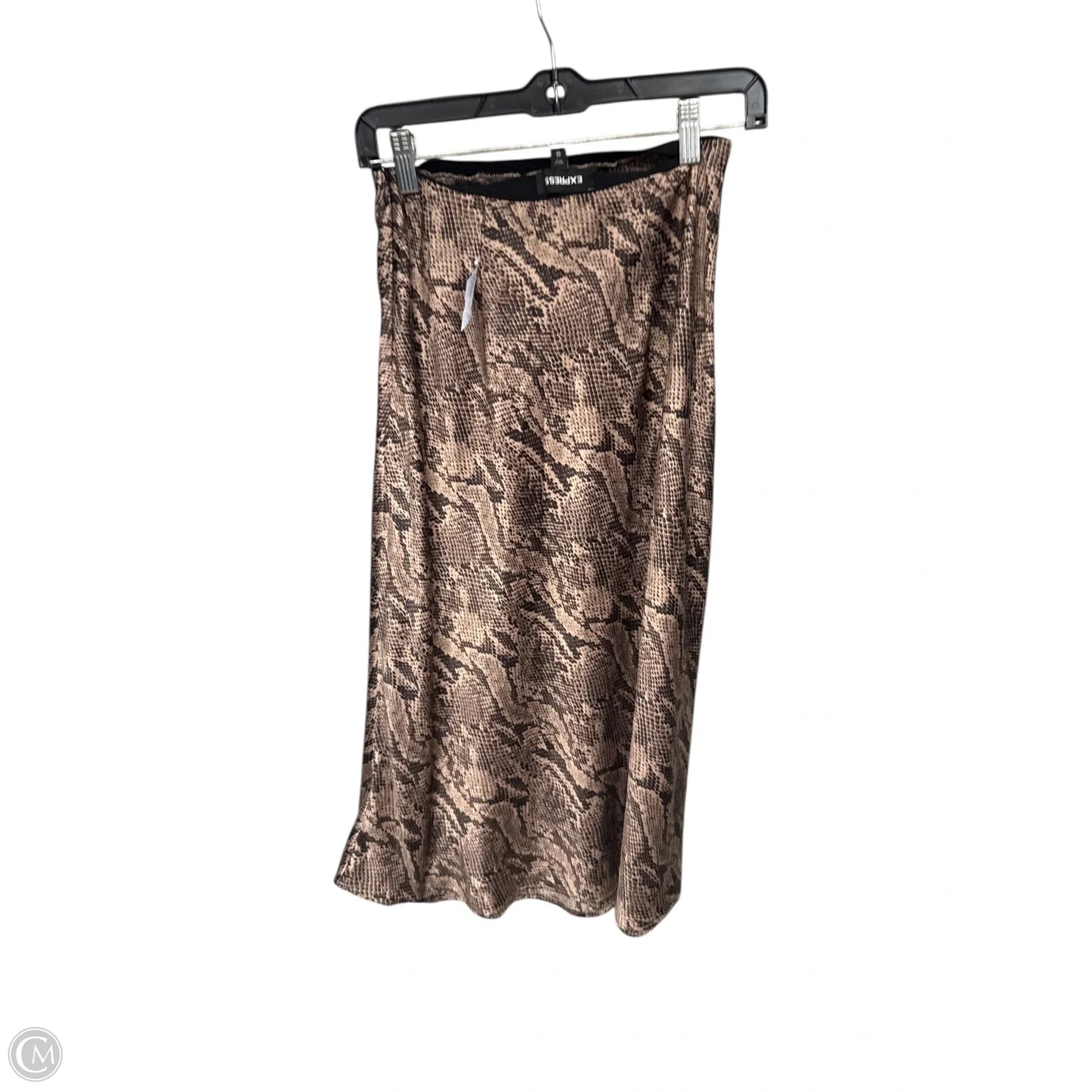 Skirt Maxi By Express In Snakeskin Print, Size: Xs