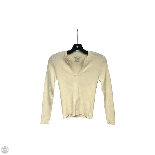 Top Long Sleeve By Banana Republic In Cream, Size: Xs