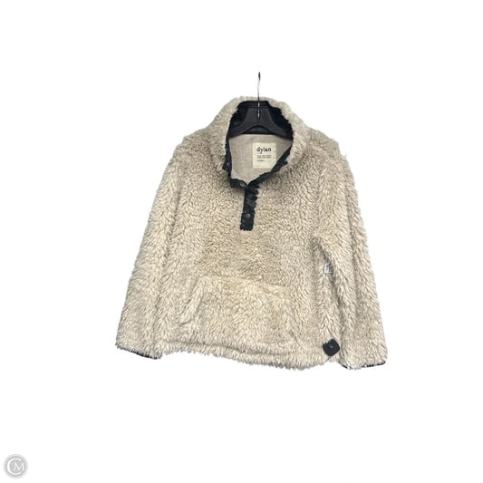 Jacket Faux Fur & Sherpa By Dylan In Black & Cream, Size: S