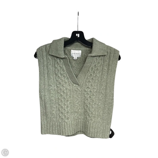 Vest Sweater By Pink Rose In Green, Size: S