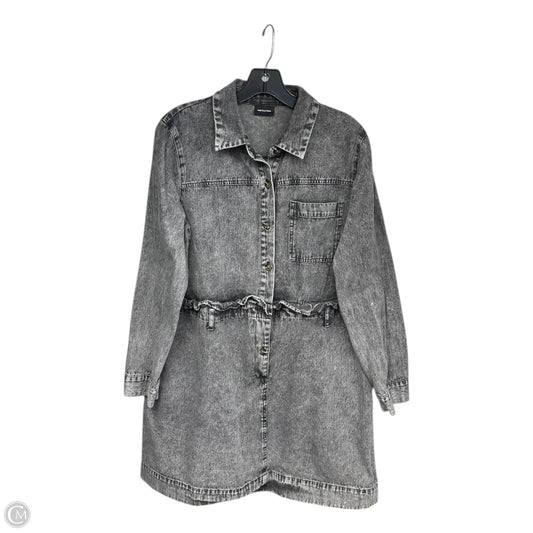 Dress Casual Midi By Who What Wear In Grey, Size: L