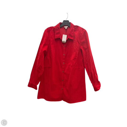 Top Long Sleeve By J. Jill In Red, Size: L
