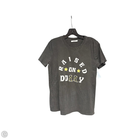 Top Short Sleeve By Tres Bien In Grey & White, Size: S