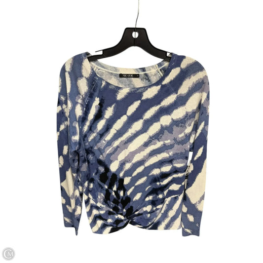 Sweater By Nic + Zoe In Blue & White, Size: M