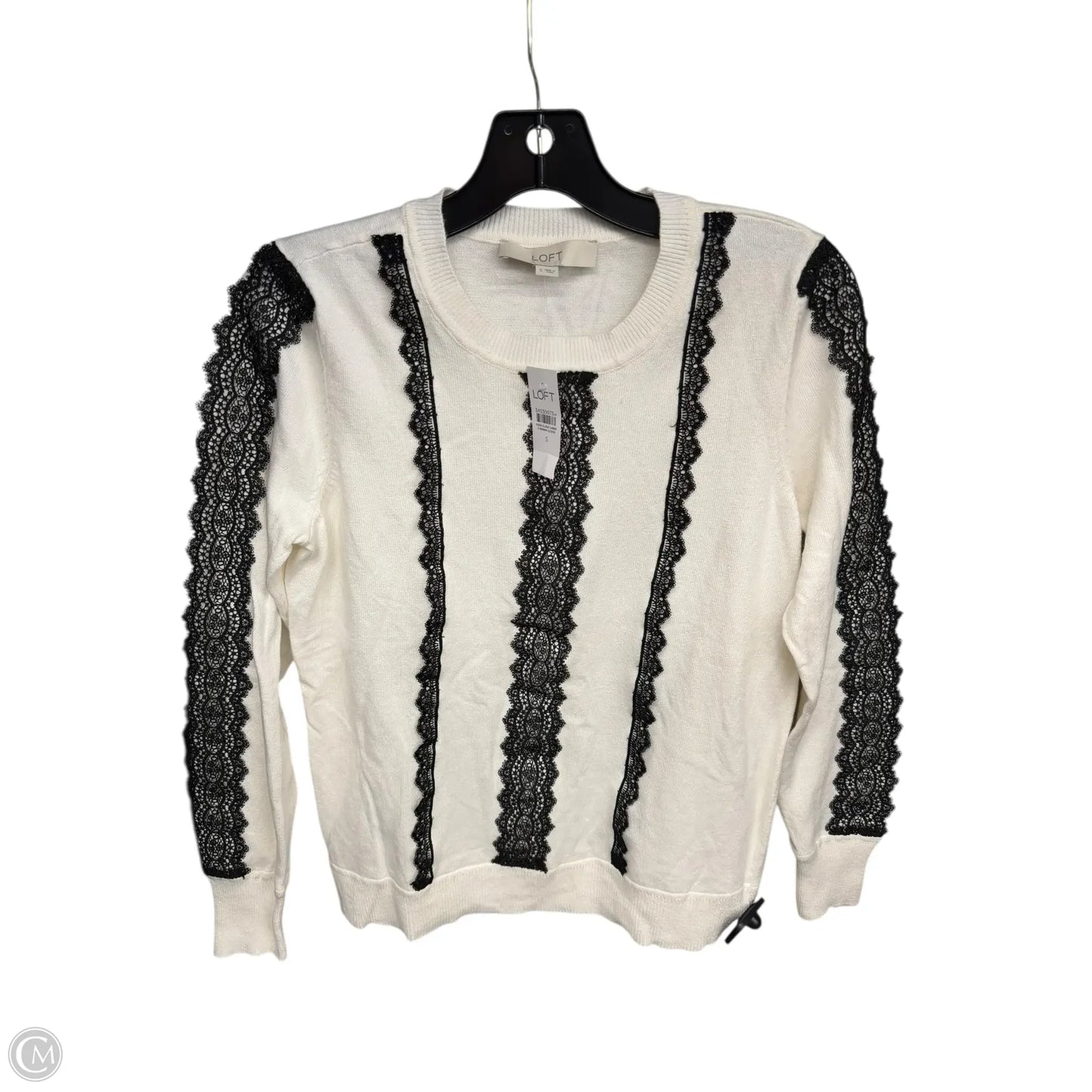 Sweater By Loft In Black & White, Size: S