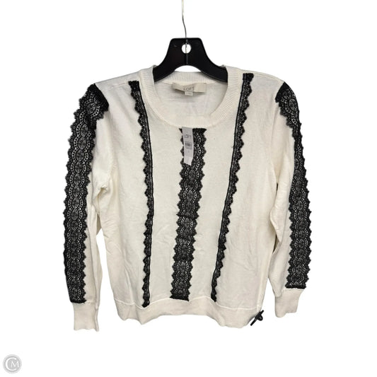 Sweater By Loft In Black & White, Size: S