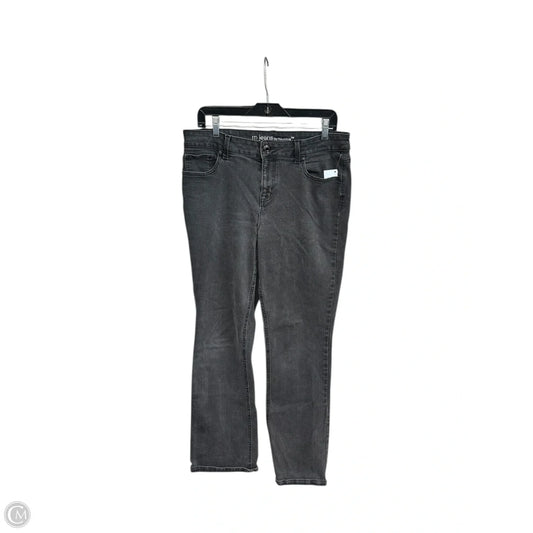 Jeans Straight By Maurices In Black Denim, Size: 14