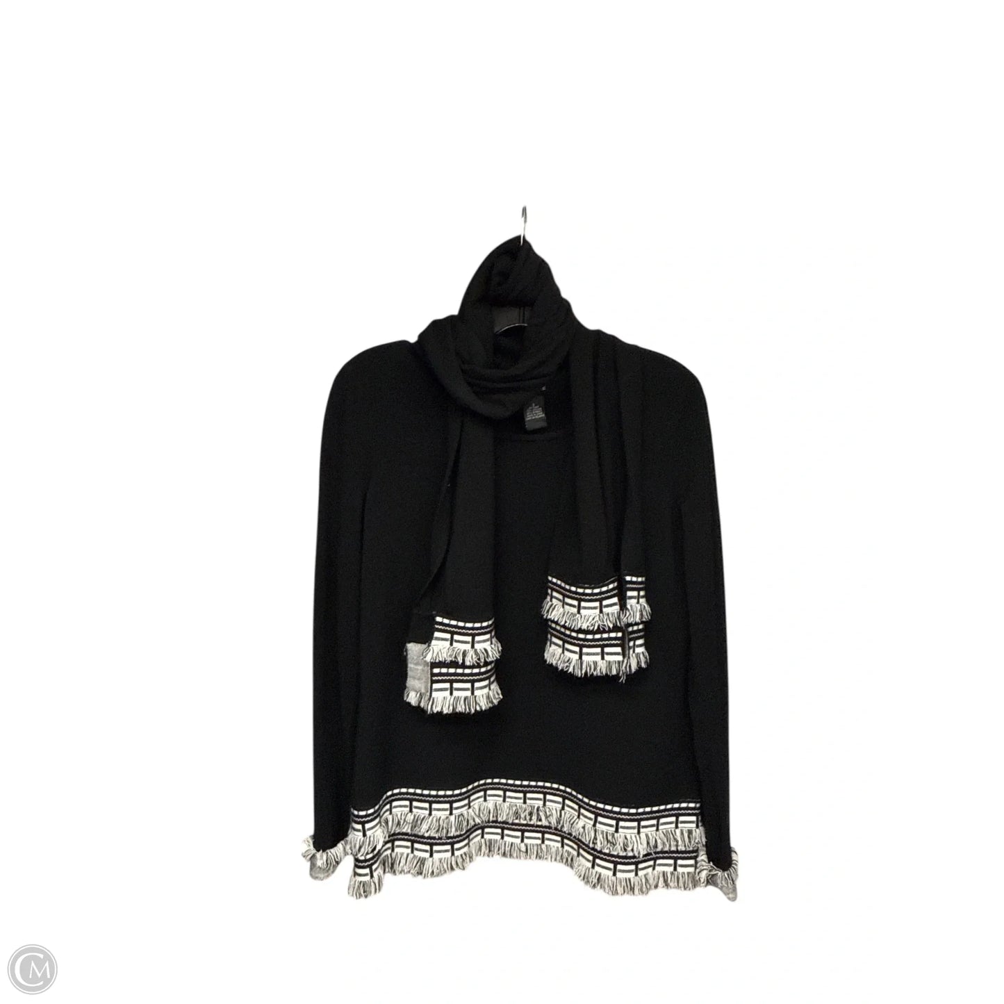 Top Long Sleeve By Clothes Mentor In Black & White, Size: S