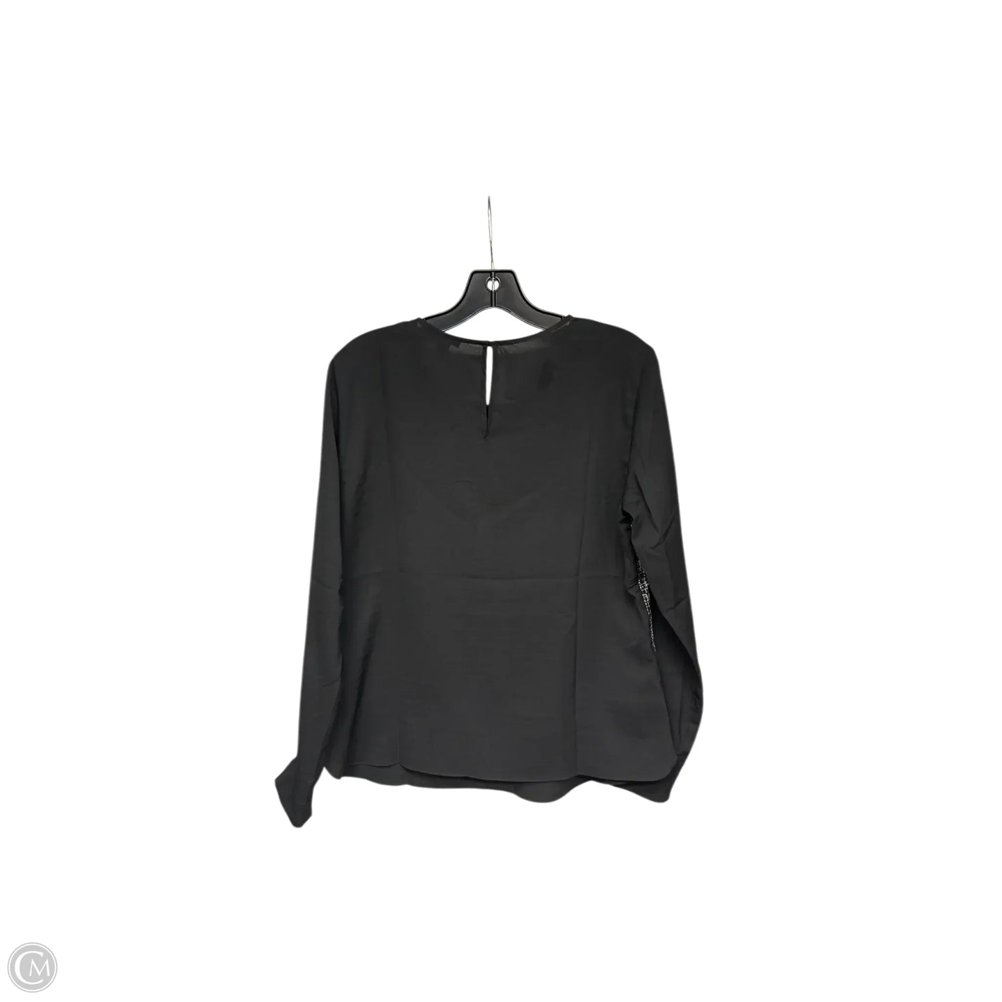 Blouse Long Sleeve By Ann Taylor In Black & White, Size: M