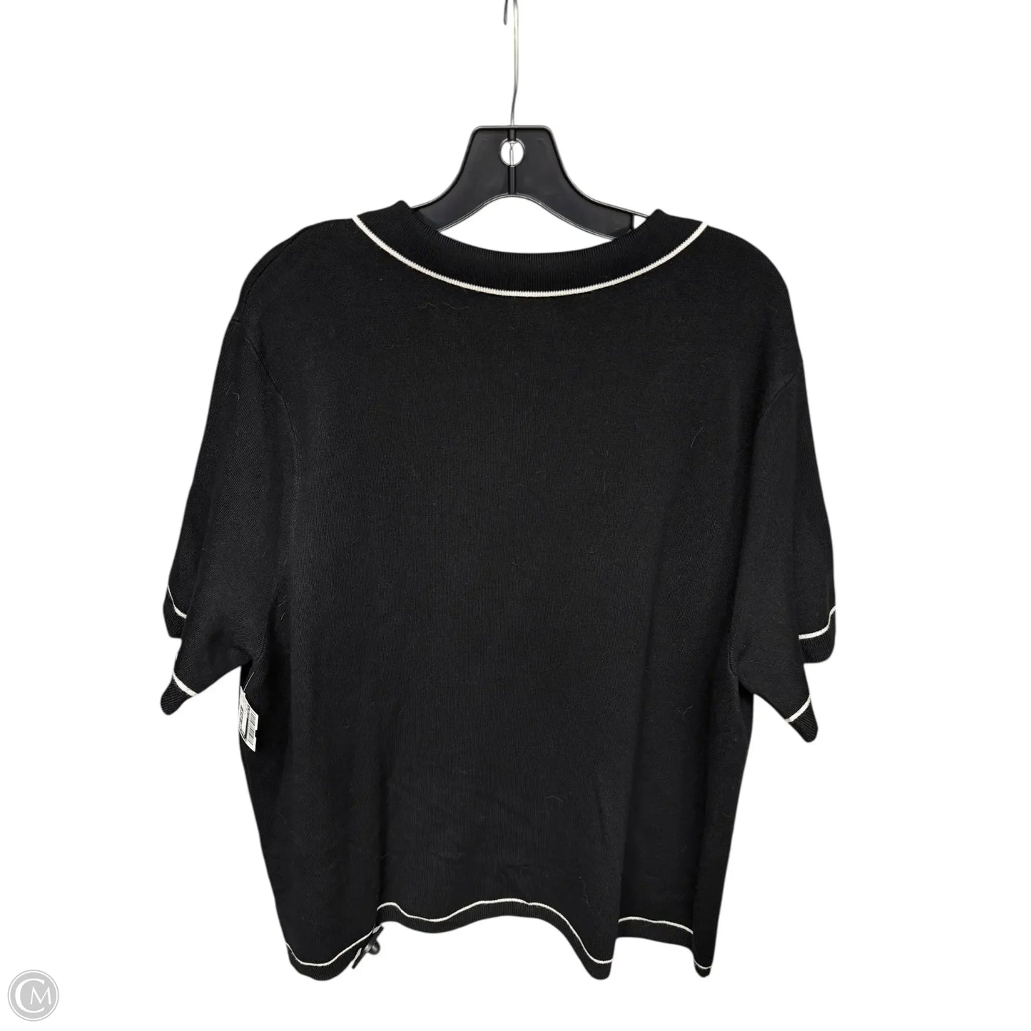 Top Short Sleeve By A New Day In Black & White, Size: 3x