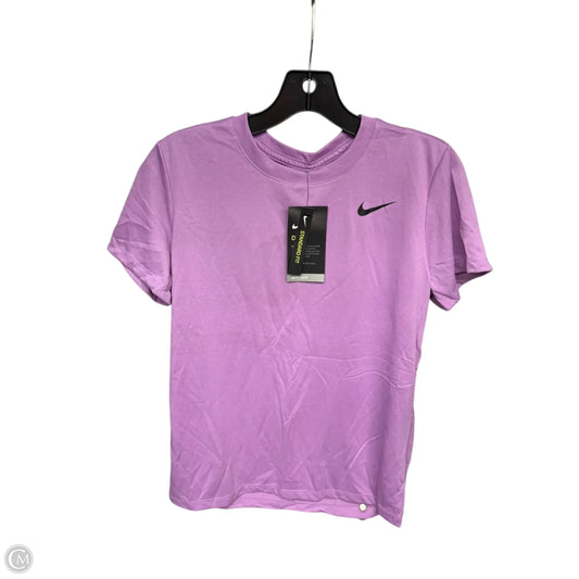Athletic Top Short Sleeve By Nike Apparel In Purple, Size: M