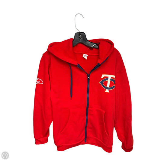 Athletic Sweatshirt Hoodie By Clothes Mentor In Blue & Red, Size: M