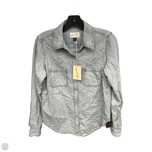 Top Long Sleeve By Universal Thread In Blue Denim, Size: Xs