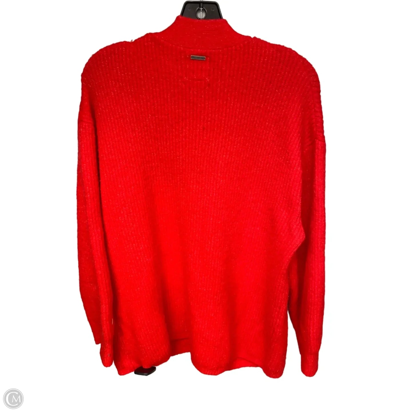 Sweater Cardigan By Billabong In Red, Size: L