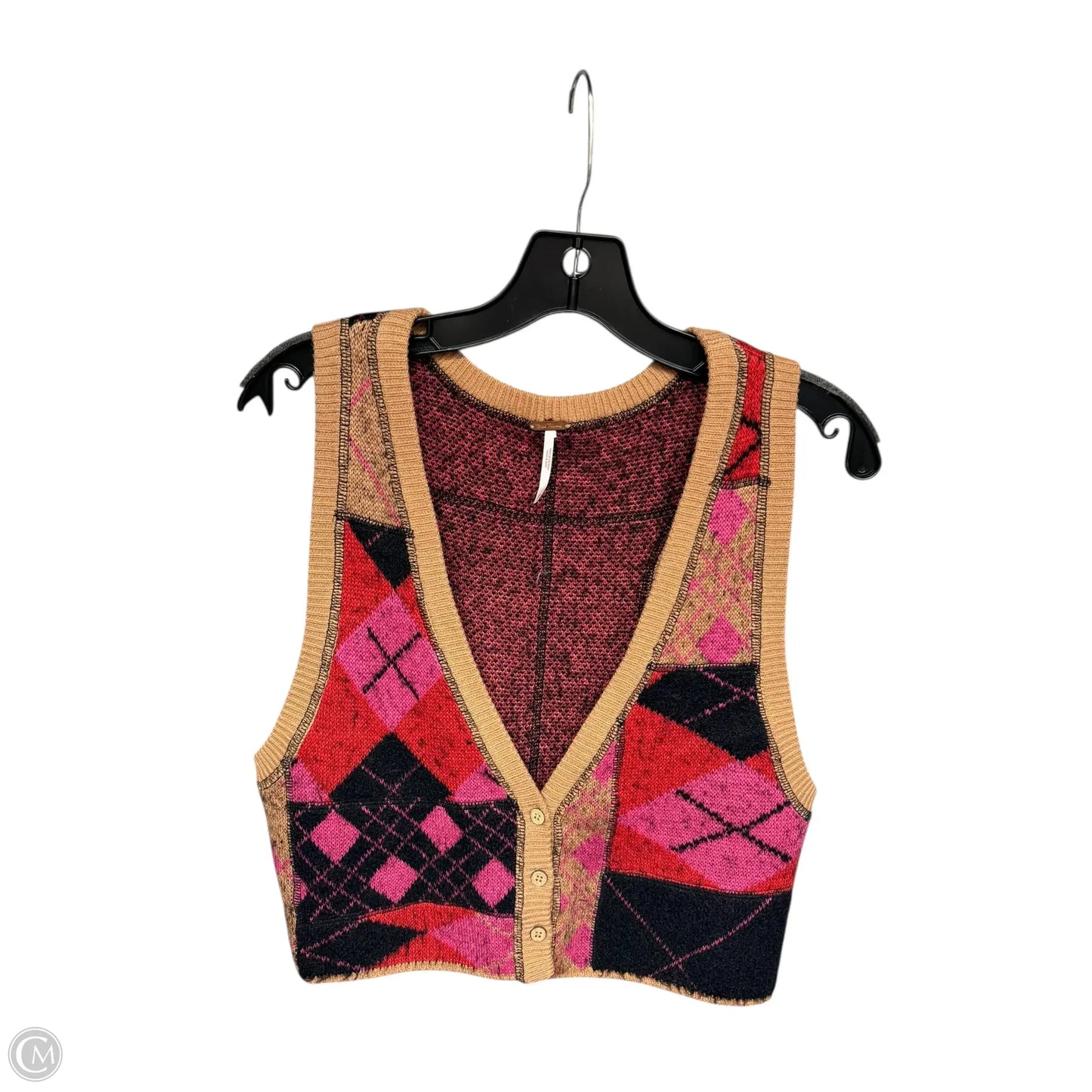 Vest Sweater By Free People In Pink & Tan, Size: Xs