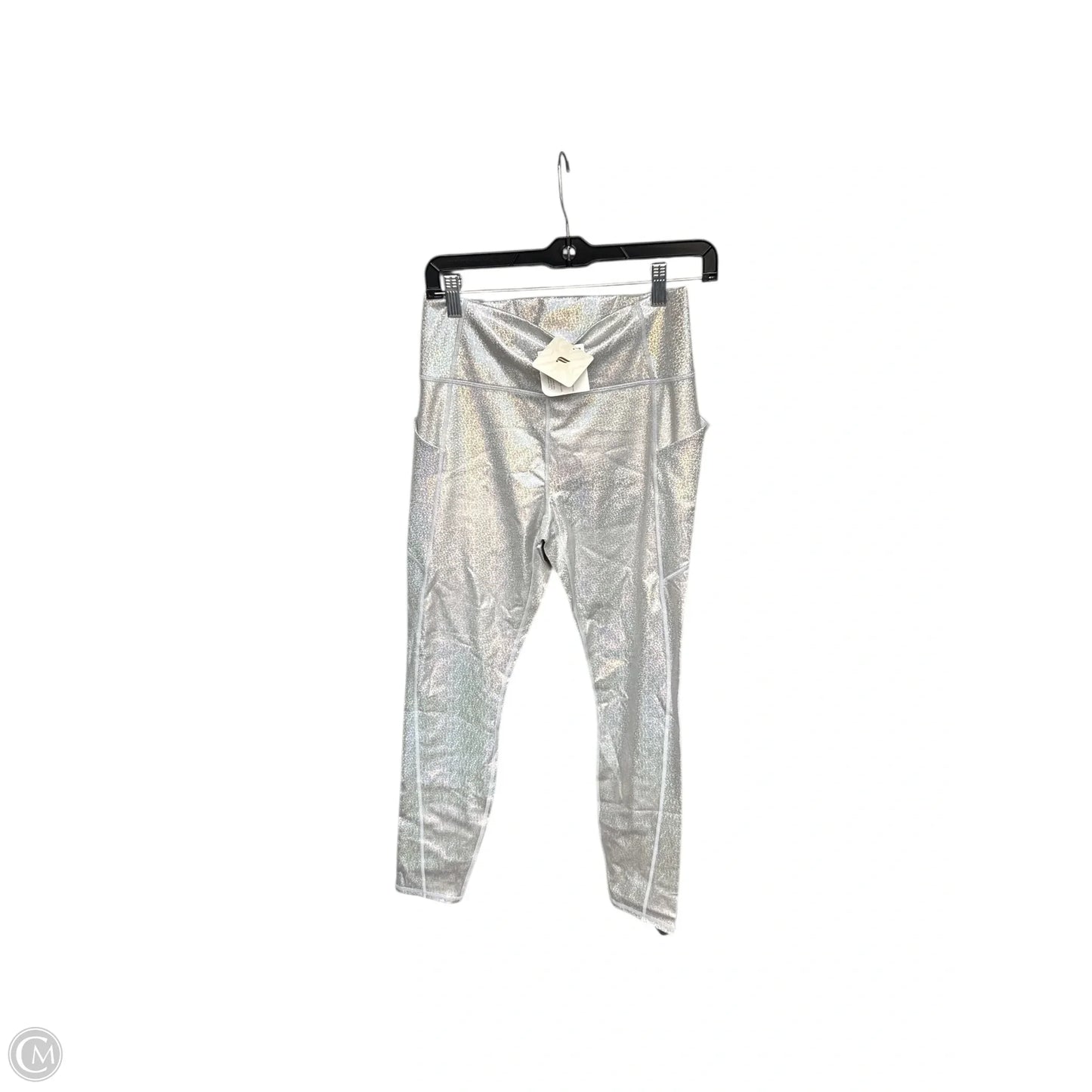 Athletic Leggings By Fabletics In Silver, Size: L