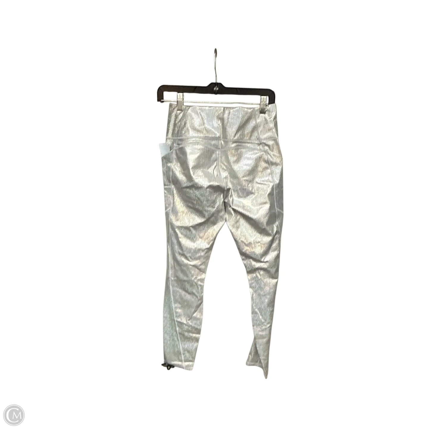 Athletic Leggings By Fabletics In Silver, Size: L