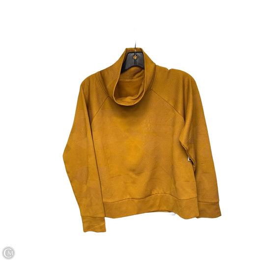 Athletic Top Long Sleeve Collar By Rbx In Yellow, Size: S