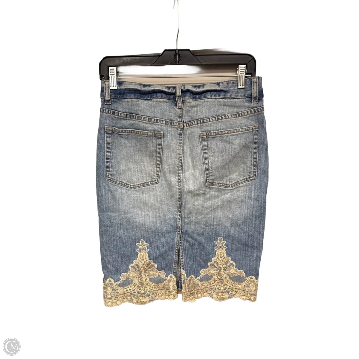 Skirt Midi By Limited In Blue Denim, Size: 0