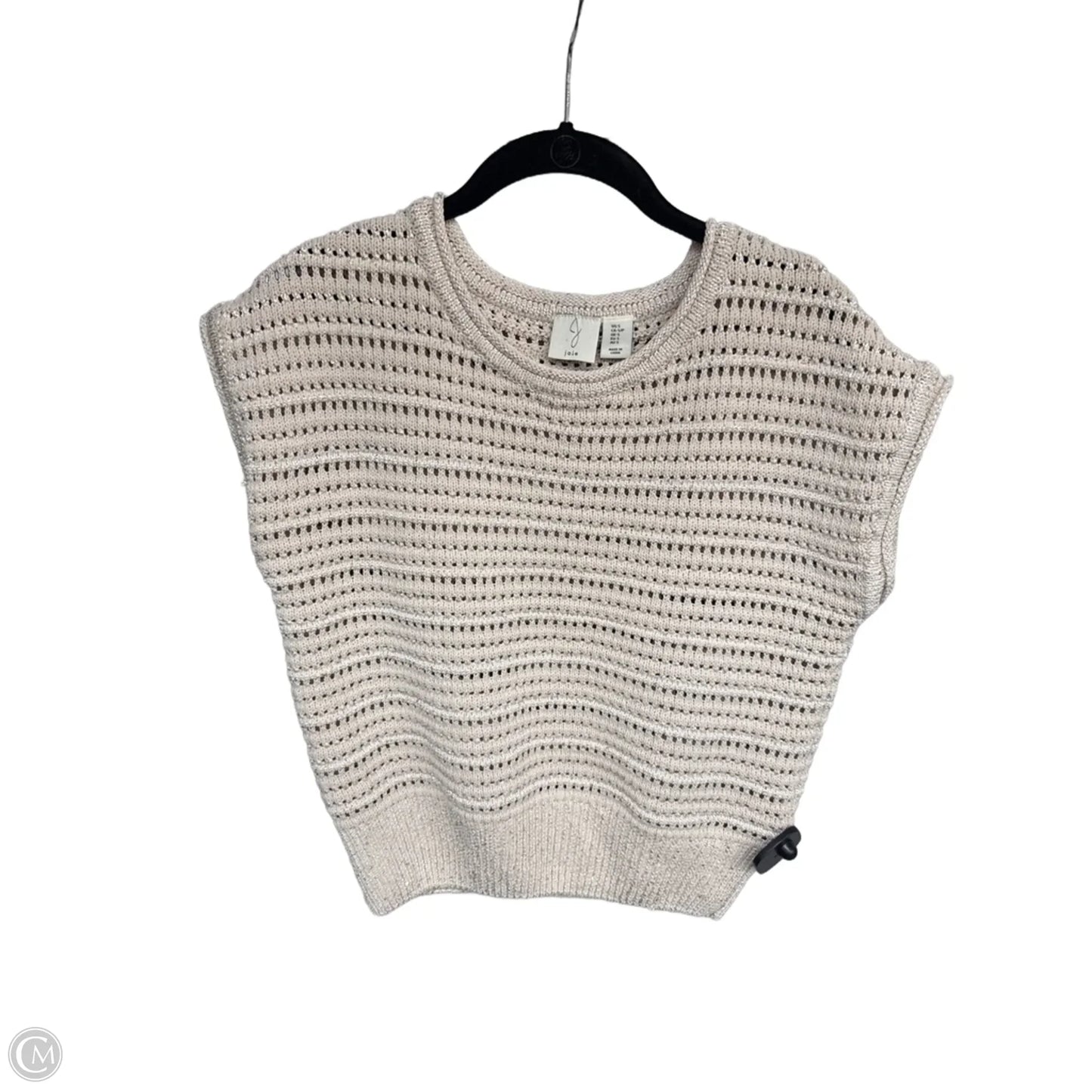 Sweater Short Sleeve By Joie In Beige, Size: S