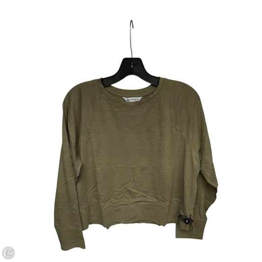 Athletic Top Long Sleeve Crewneck By Athleta In Green, Size: M