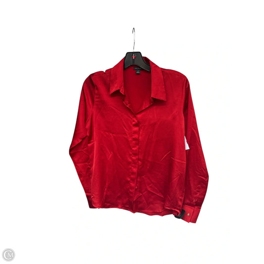 Top Long Sleeve By Ann Taylor In Red, Size: Xs