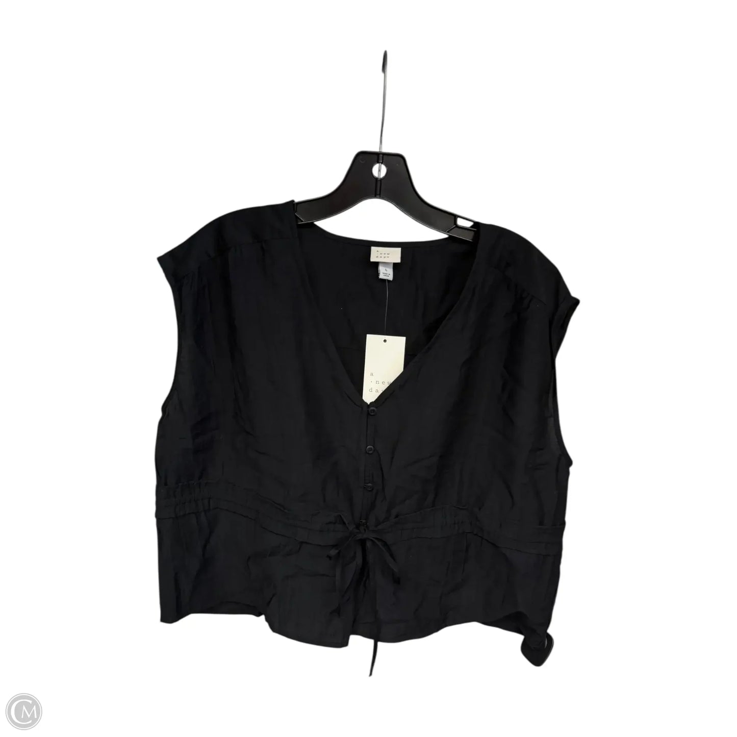 Top Sleeveless By A New Day In Black, Size: L