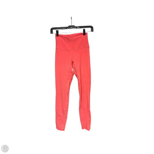 Athletic Leggings By Lululemon In Coral, Size: 4