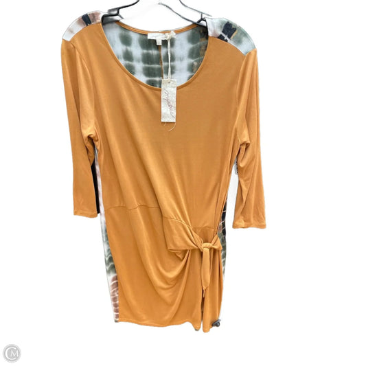 Dress Casual Midi By Mystree In Brown & Green, Size: S