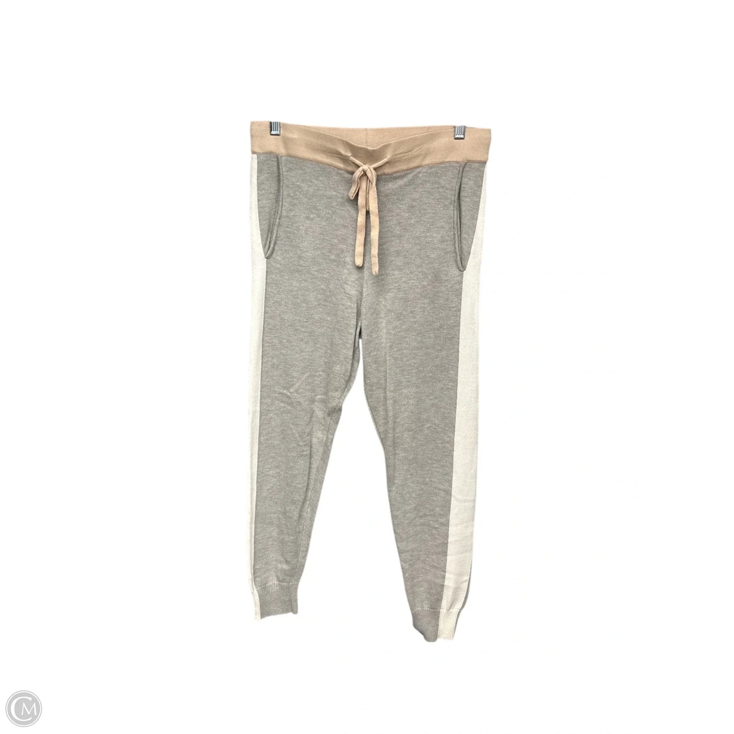 Athletic Pants By Monrow In Cream & Grey, Size: S