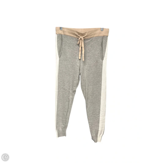 Athletic Pants By Monrow In Cream & Grey, Size: S
