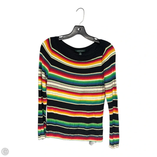 Top Long Sleeve By Lauren By Ralph Lauren In Striped Pattern, Size: S