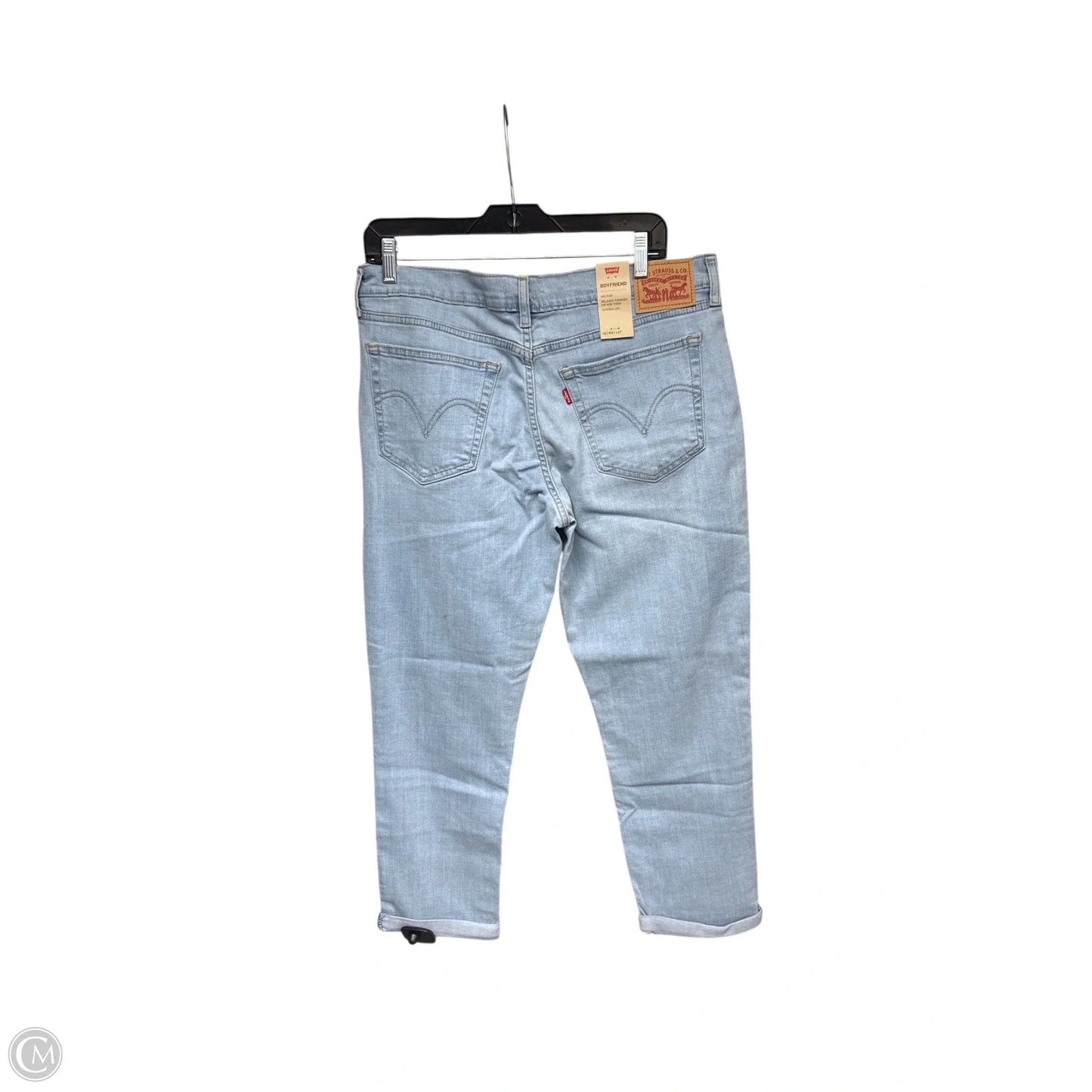 Jeans Boyfriend By Levis In Blue Denim, Size: 12