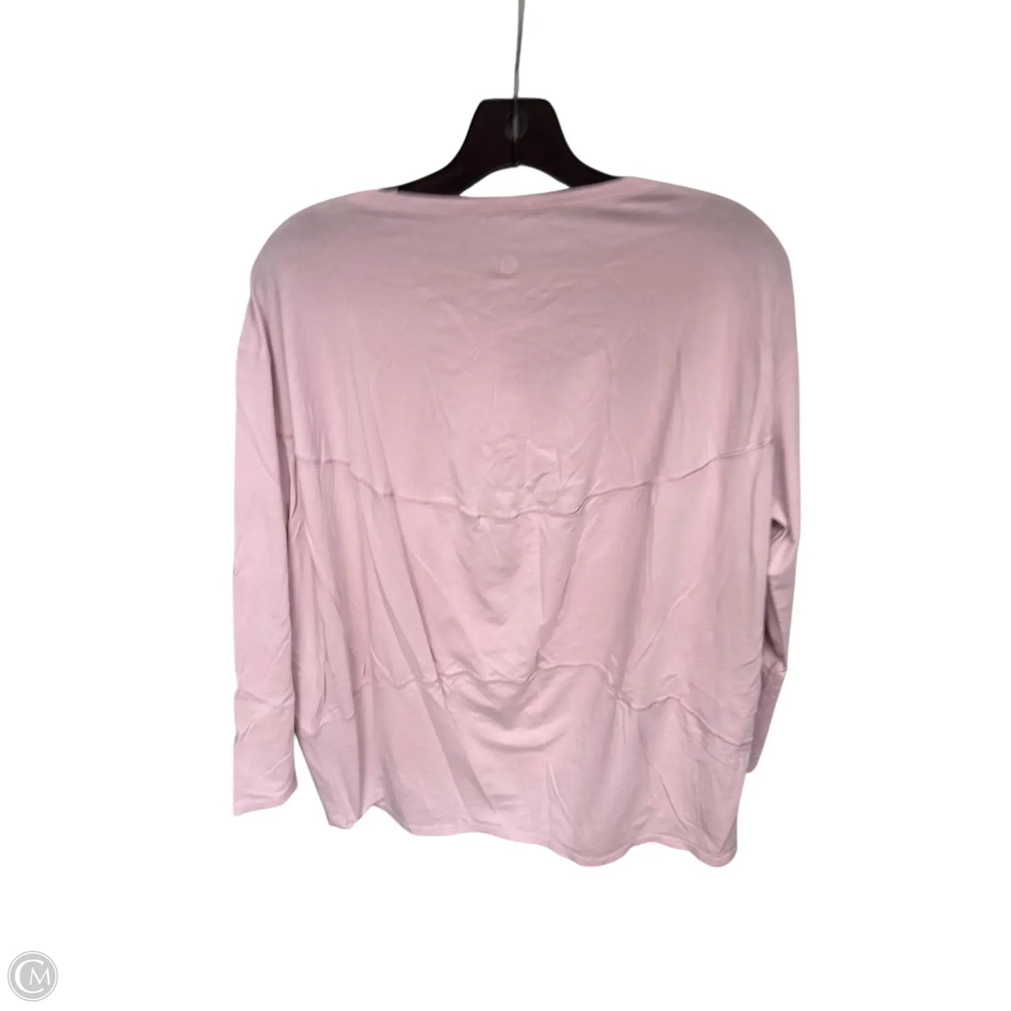 Athletic Top Long Sleeve Collar By Lululemon In Purple, Size: L