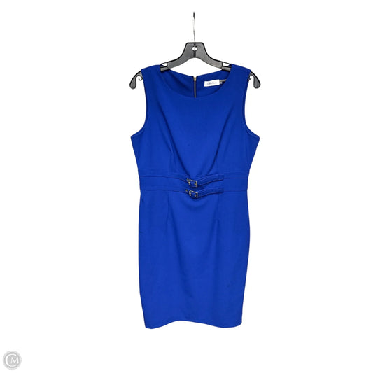 Dress Work By Calvin Klein In Blue, Size: 10