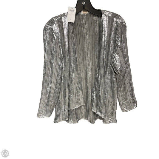 Cardigan By Chicos In Silver, Size: L